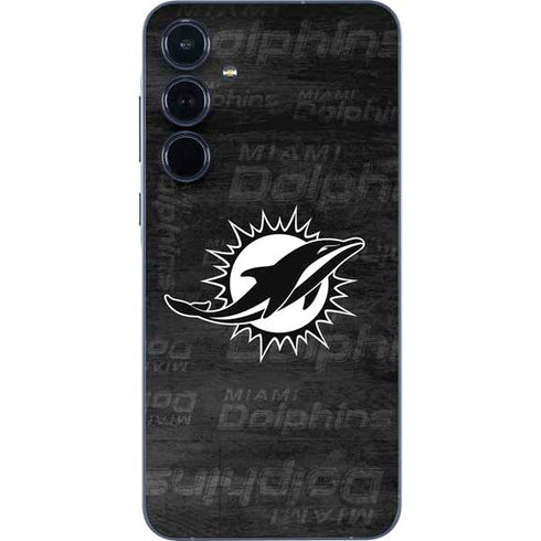 NFL Miami Dolphins Black & White Galaxy A55 5G Skin